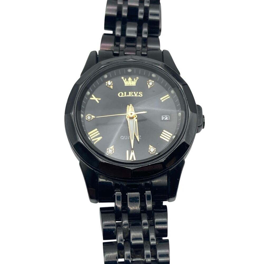 Olevs Women's Pyramid Crystal Watch 28mm - New Battery - 9931L WR Date Size 6"